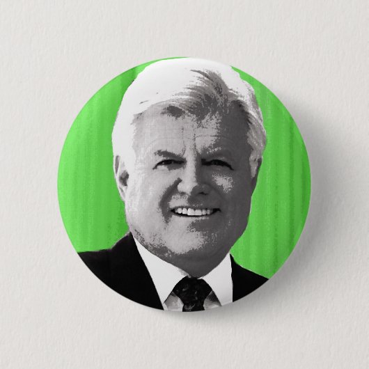 Edward (Ted) Kennedy - in Memorium Pin Ronde Button 5,7 Cm (Voorkant)