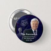 Edward (Ted) Kennedy met Jack en Bobby Pin Ronde Button 5,7 Cm (Voorkant /achterkant)