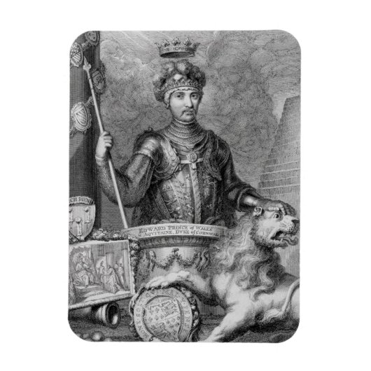 Edward The Black Prince (1330-76) na het monume Magneet (Verticaal)