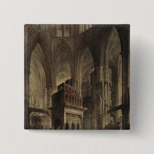 Edward the Confessor's Shrine, Westminster Abbey Vierkante Button 5,1 Cm (Voorkant)