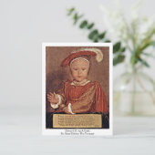 Edward Vi. Als kind door Hans Holbein, jongere Briefkaart (Staand voorkant)