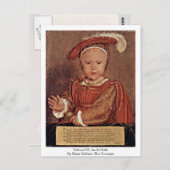 Edward Vi. Als kind door Hans Holbein, jongere Briefkaart (Voorkant / Achterkant)