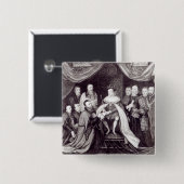 Edward VI Verlening van het Handvest Vierkante Button 5,1 Cm (Voorkant /achterkant)