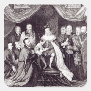 Edward VI Verlening van het Handvest Vierkante Sticker