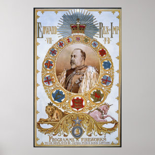 Edward VII, Programma van vuurwerk Poster