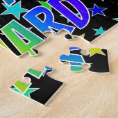 "EDWARD" Voornaam, geun "HAPPY BIRTHDAY" Legpuzzel (Zijkant)