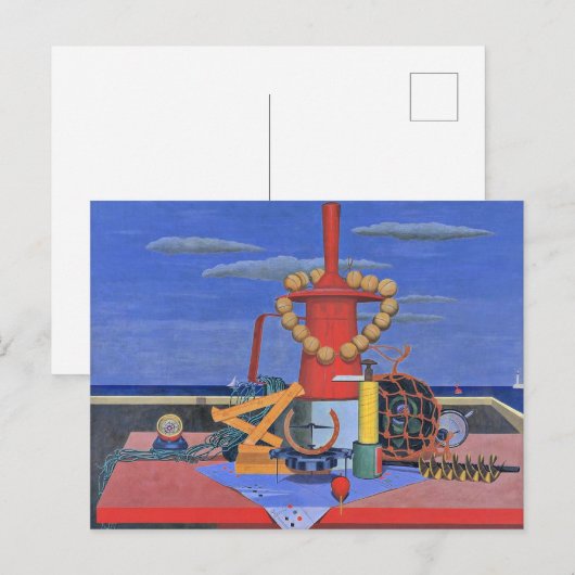 Edward Wadsworth schilderij, Regalia, Briefkaart (Voorkant / Achterkant)