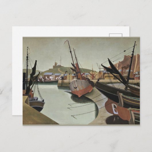 Edward Wadsworth, Seaport Briefkaart (Voorkant / Achterkant)