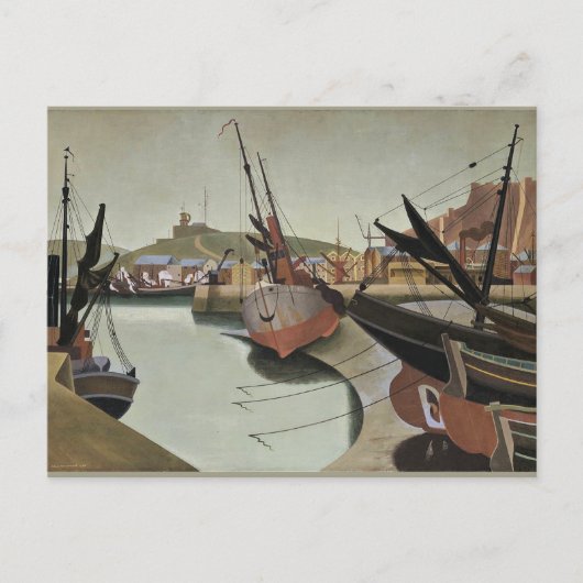 Edward Wadsworth, Seaport Briefkaart (Voorkant)