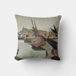 Edward Wadsworth, Seaport, mooi kunstschilderij, Kussen