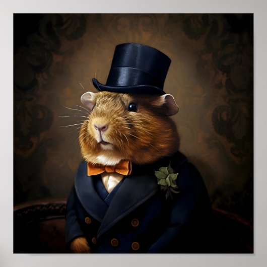 Edwardiaanse cavia meneer poster (Voorkant)