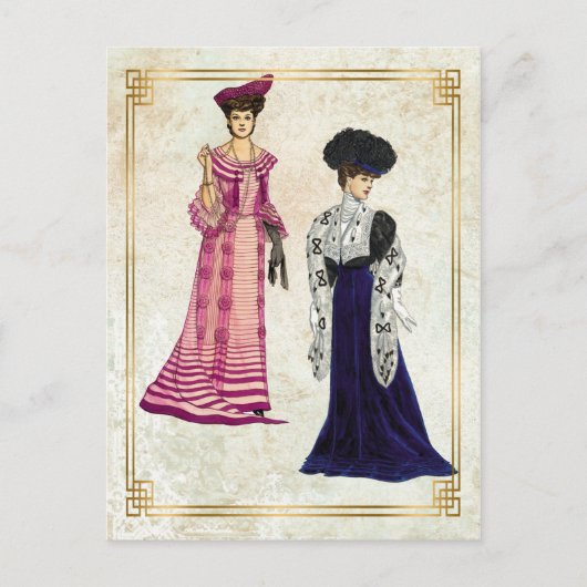  Edwardiaanse Mode Modellen Dayslijtage-persen Briefkaart (Voorkant)