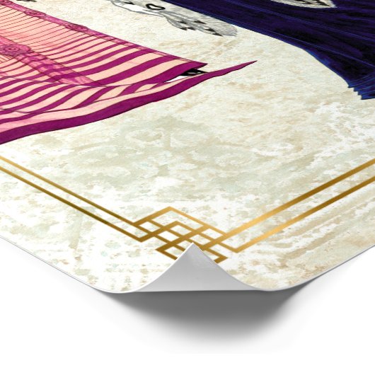  Edwardiaanse Mode Modellen Dayslijtage-persen Poster (Hoek)