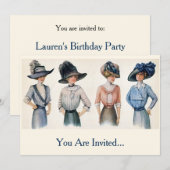  Edwardiaanse Mode uit 1910 Kaart (Voorkant / Achterkant)