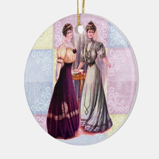  Edwardiaanse Modes Keramisch Ornament (Links)