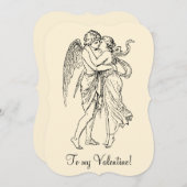  Edwardiaanse Valentijn engelenfee Feestdagenkaart (Voorkant / Achterkant)