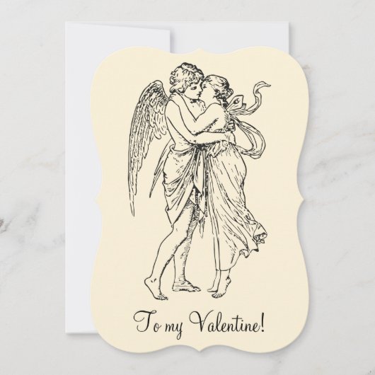  Edwardiaanse Valentijn engelenfee Feestdagenkaart (Voorkant)