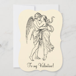 Edwardiaanse Valentijn engelenfee Feestdagenkaart