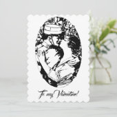  Edwardiaanse Valentijn soldaat vrouwen wit Feestdagenkaart (Staand voorkant)