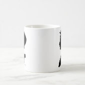 Edwardian Black en White Silhouette Koffiemok (Center)