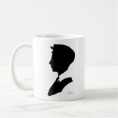 Edwardian Black en White Silhouette Koffiemok (Links)