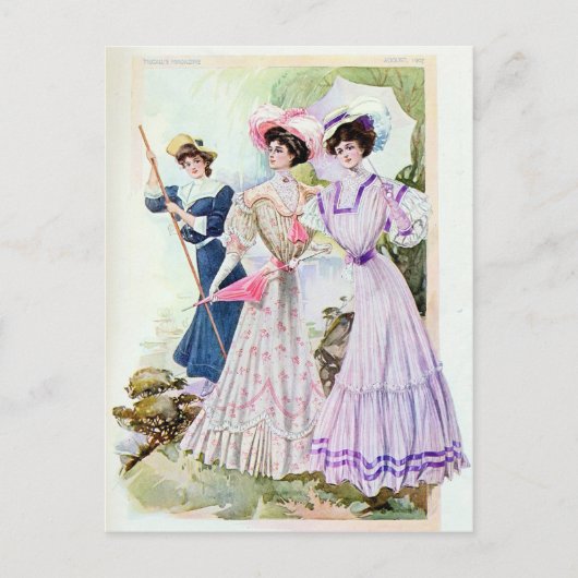  Edwardian Dames Briefkaart (Voorkant)