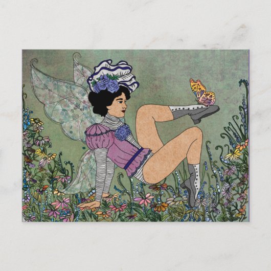 Edwardian Fairy Briefkaart (Voorkant)
