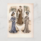Edwardian Glam  Mode Illustratie Briefkaart (Voorkant)