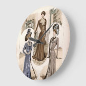 Edwardian Glam Mode Illustratie Grote Klok (Hoek)