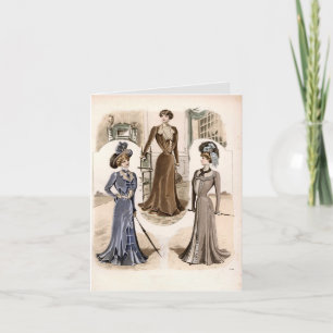 Edwardian Glam  Mode Illustratie Kaart