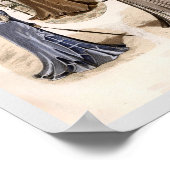 Edwardian Glam  Mode Illustratie Poster (Hoek)