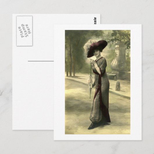 Edwardian Lady Briefkaart (Voorkant / Achterkant)