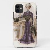 Edwardian Lady Fox Mode Illustratie Case-Mate iPhone Case (Achterkant)
