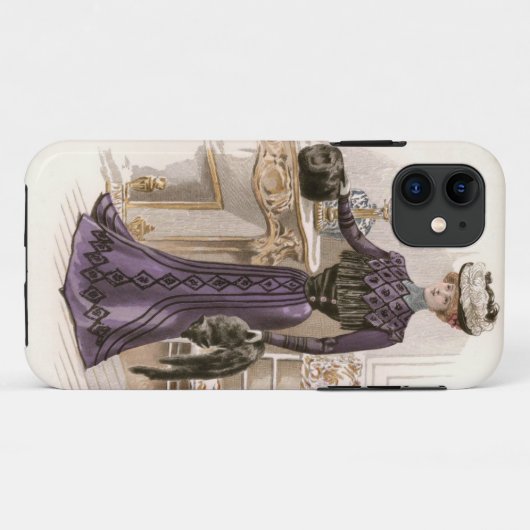  Edwardian Lady Fox Mode Illustratie Case-Mate iPhone Case (Achterkant (horizontaal))