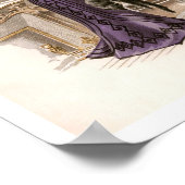  Edwardian Lady Fox Mode Illustratie Poster (Hoek)