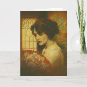 Edwardian Lady Greetings Kaart