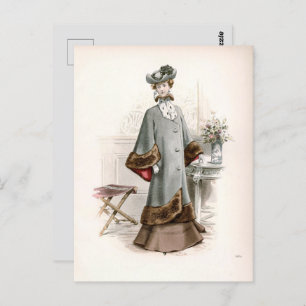 Edwardian Lady in een mooie  Mode Briefkaart