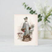 Edwardian Lady in een mooie  Mode Briefkaart (Staand voorkant)