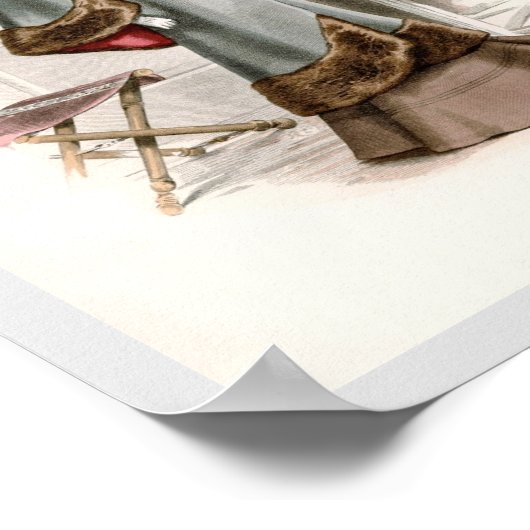 Edwardian Lady in een mooie  Mode Poster (Hoek)