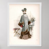 Edwardian Lady in een mooie  Mode Poster (Voorkant)