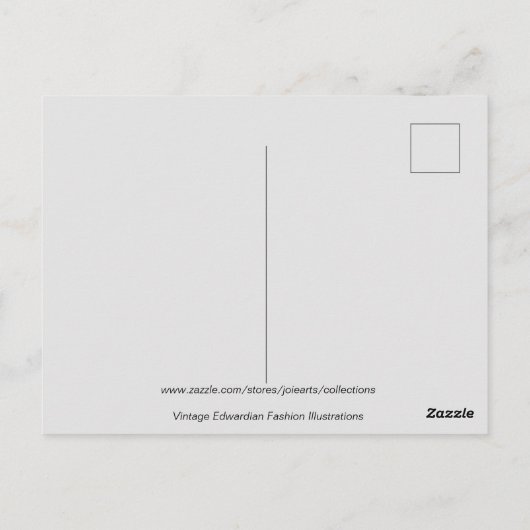 Edwardian Lady in Wedding Gown  Mode Briefkaart (Achterkant)