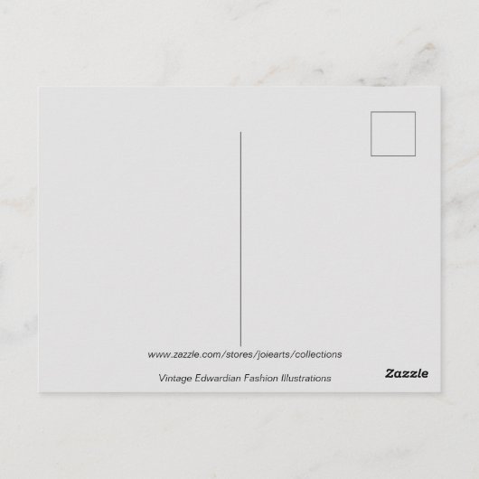Edwardian Lady met  Mode van de overgrote meerderh Briefkaart (Achterkant)