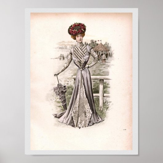 Edwardian Lady met  Mode van de overgrote meerderh Poster (Voorkant)