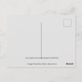 Edwardian Lady , met Rozen  Mode Briefkaart (Achterkant)