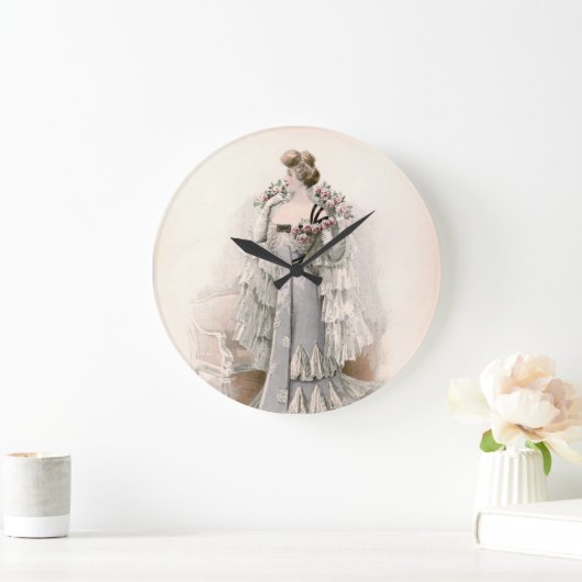 Edwardian Lady , met Rozen  Mode Grote Klok (Huis)