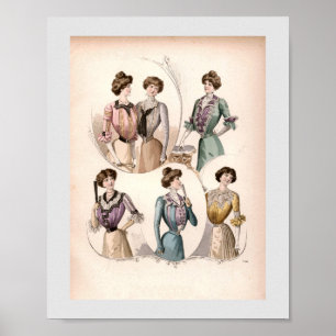 Edwardian Lady  Mode Illustratie Poster