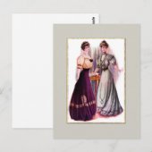 Edwardian Mode Briefkaart (Voorkant / Achterkant)