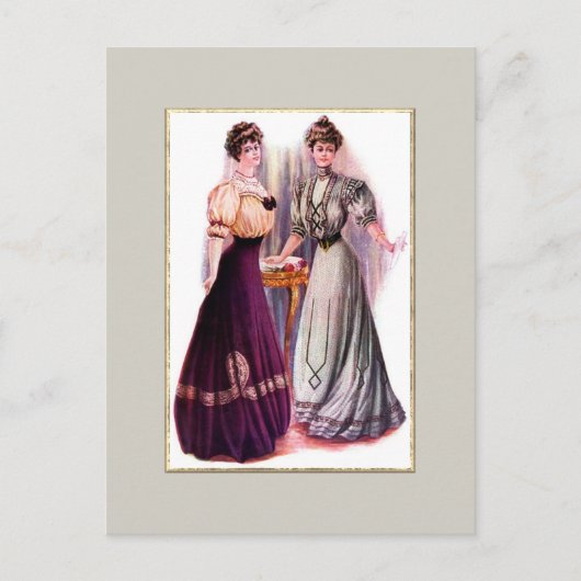 Edwardian Mode Briefkaart (Voorkant)