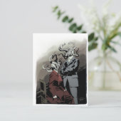 Edwardian Tentacled Couple Briefkaart (Staand voorkant)