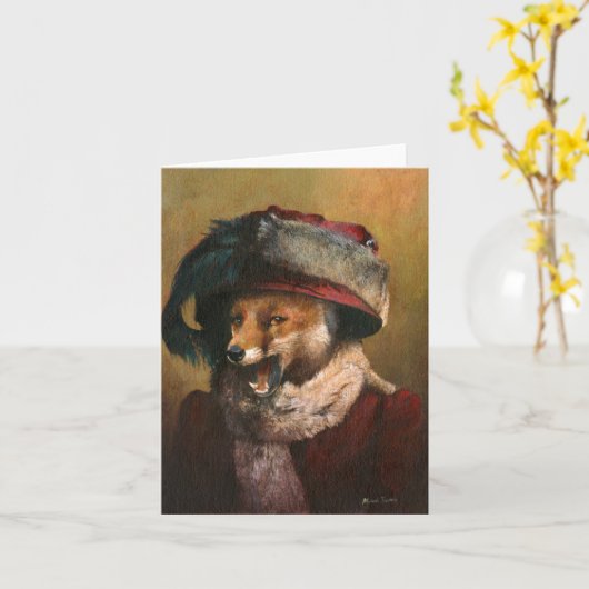 Edwardian Vixen Greetings Kaart (Gele Bloem)